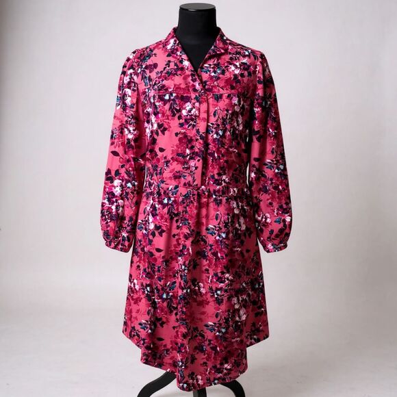 Torrid 1X Mini Studio Crepe de Chine Shirt Dress Black Plus Size Chic Work 1X - Picture 1 of 5